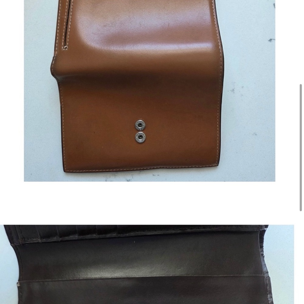 Lodis Tan Leather Medium Tri-fold Wallet Card Holder Pocket Book Everyday Travel - Picture 4 of 7